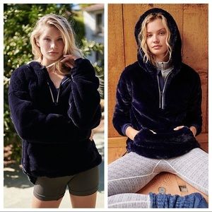Free People Off The Record Faux Fur Hoodie